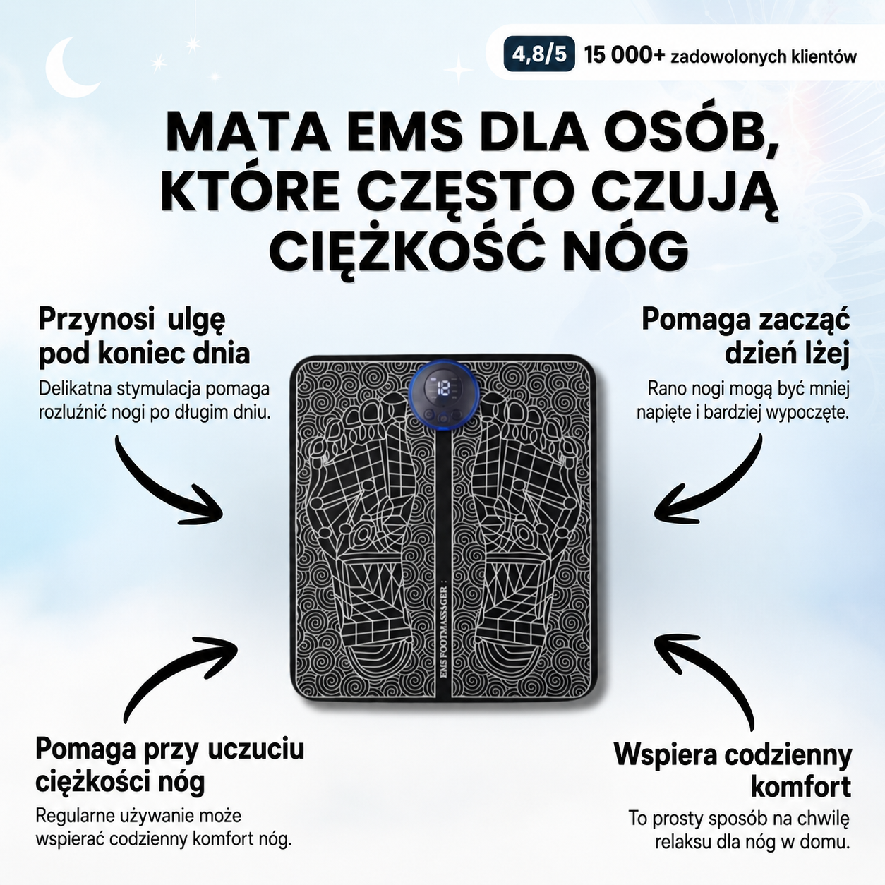 REHAVIA MATA EMS - DOMOWE ROZWIĄZANIE NA OPUCHNIĘTE NOGI