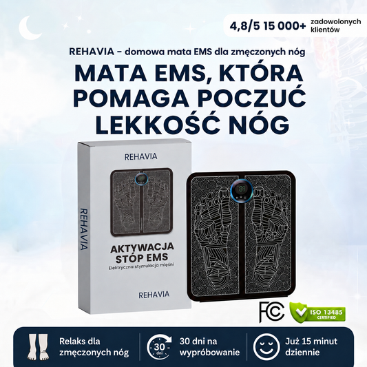REHAVIA MATA EMS - DOMOWE ROZWIĄZANIE NA OPUCHNIĘTE NOGI